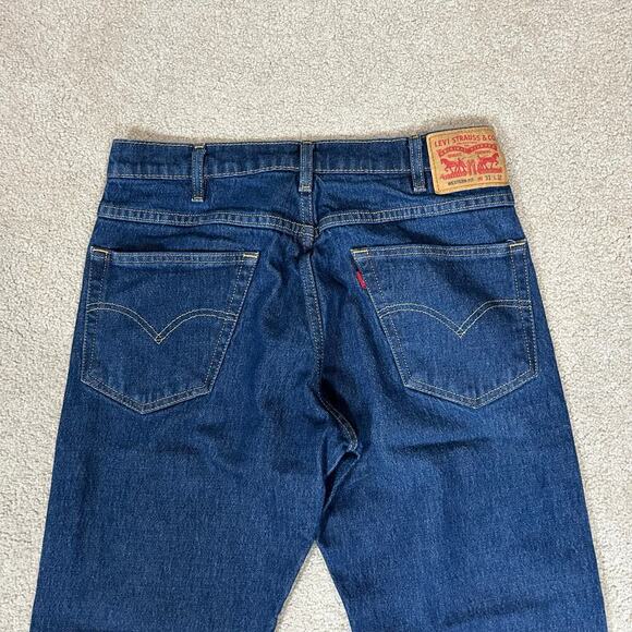 Levi's Strauss Western Fit Straight Leg Stretch Jeans Blue Dark Wash Men W31 L32 - Picture 5 of 6